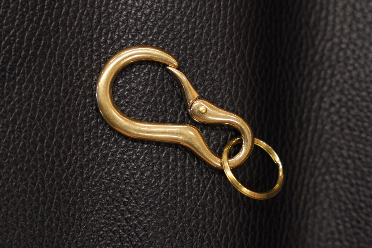 真鍮無垢ダルマ型カラビナホルダー