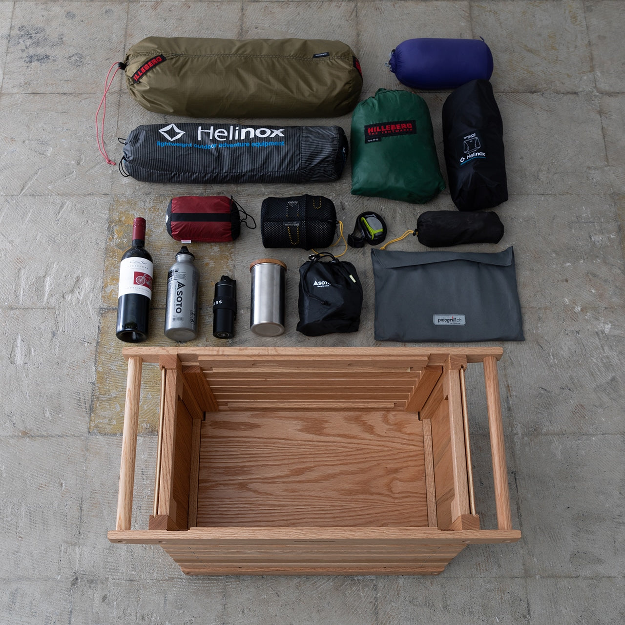 シェルフコンテナ Mオーク