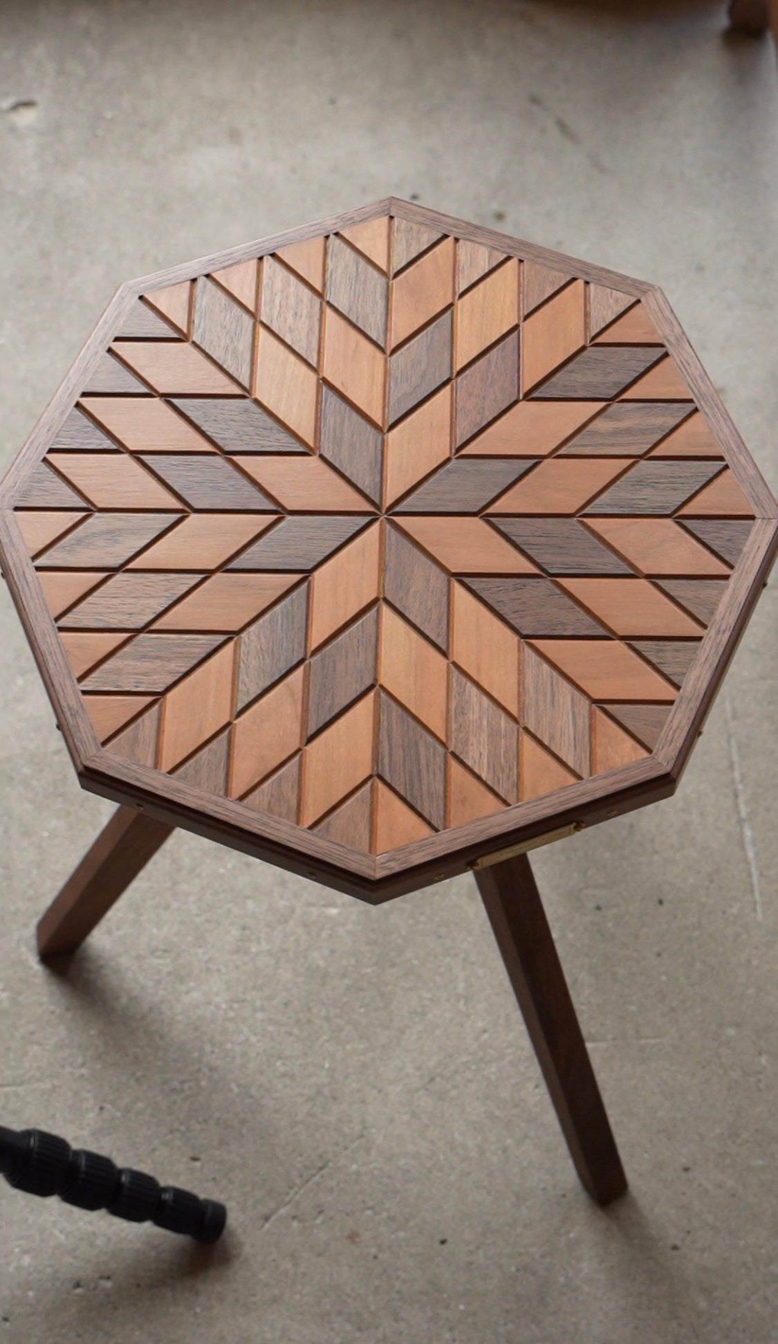 Octagon Plate (ウォールナット×ブラックチェリー)