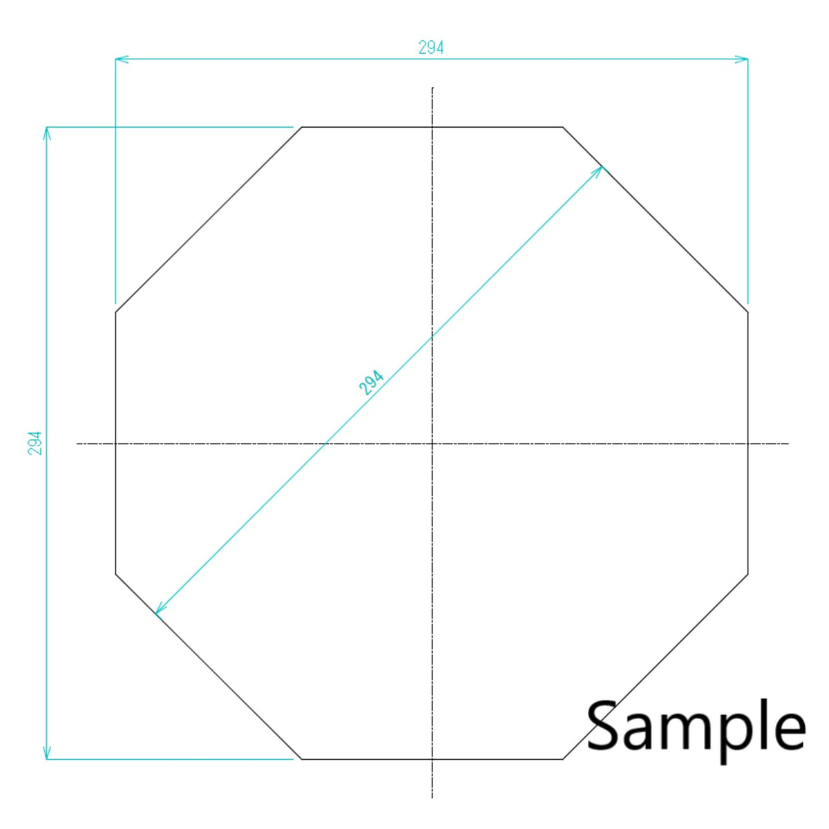 Octagon Solid / Walnut