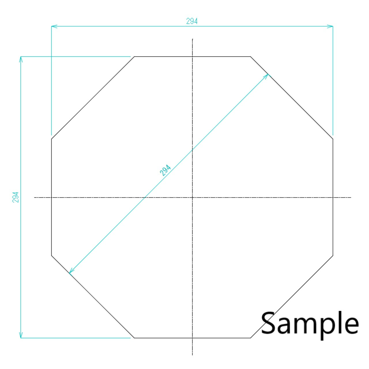Octagon Solid / Walnut