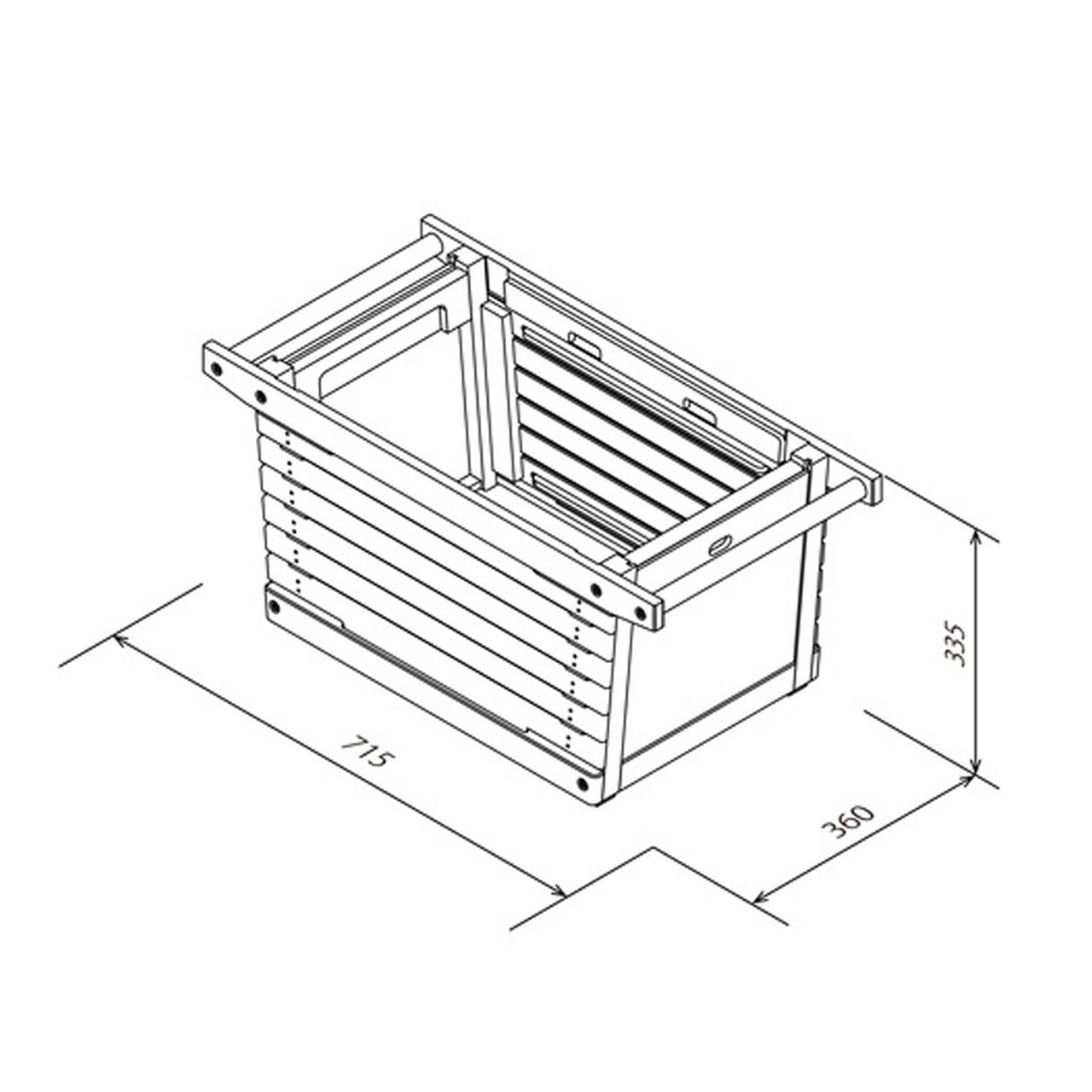 シェルフコンテナ Mオーク