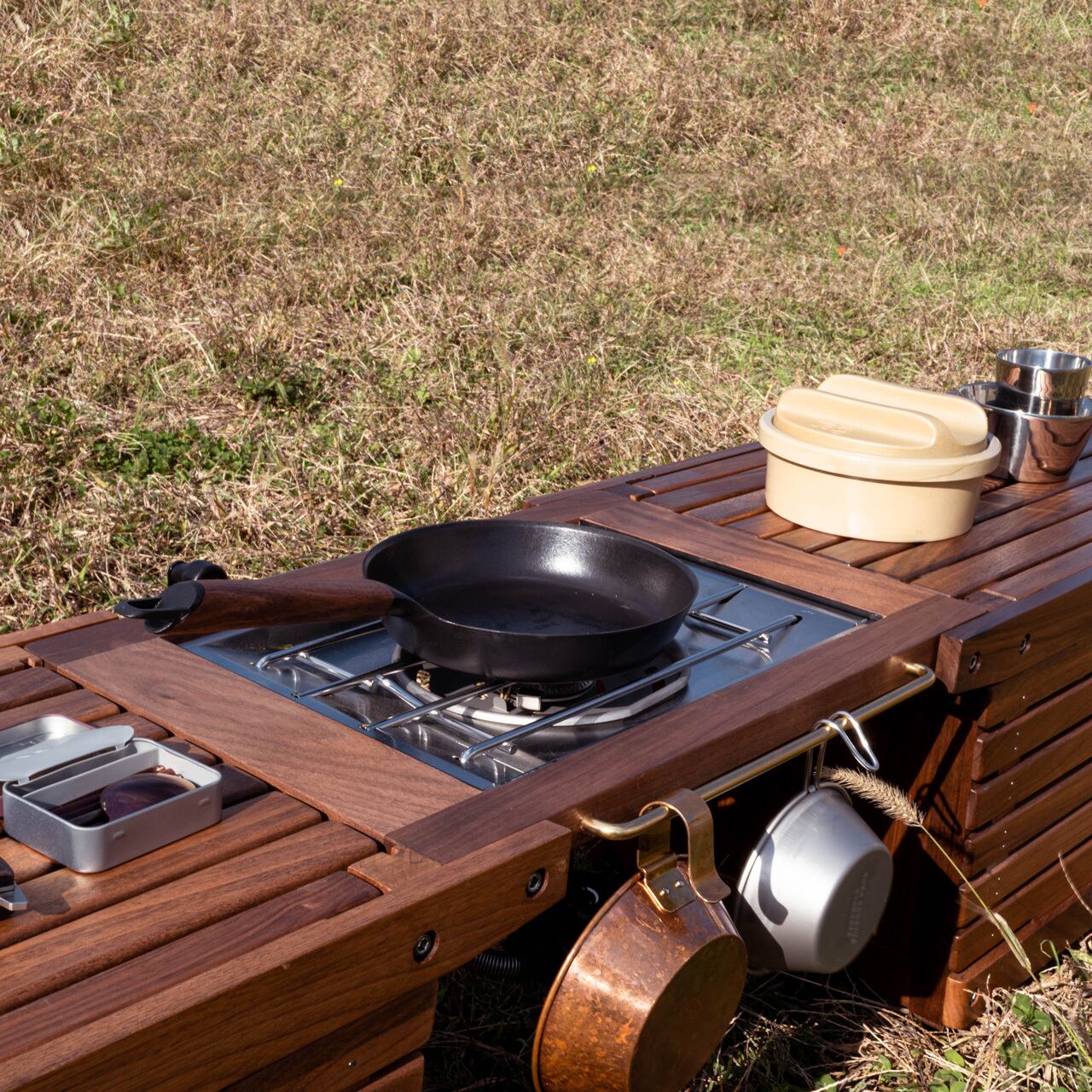 バーナーエクステンションテーブルウォルナット