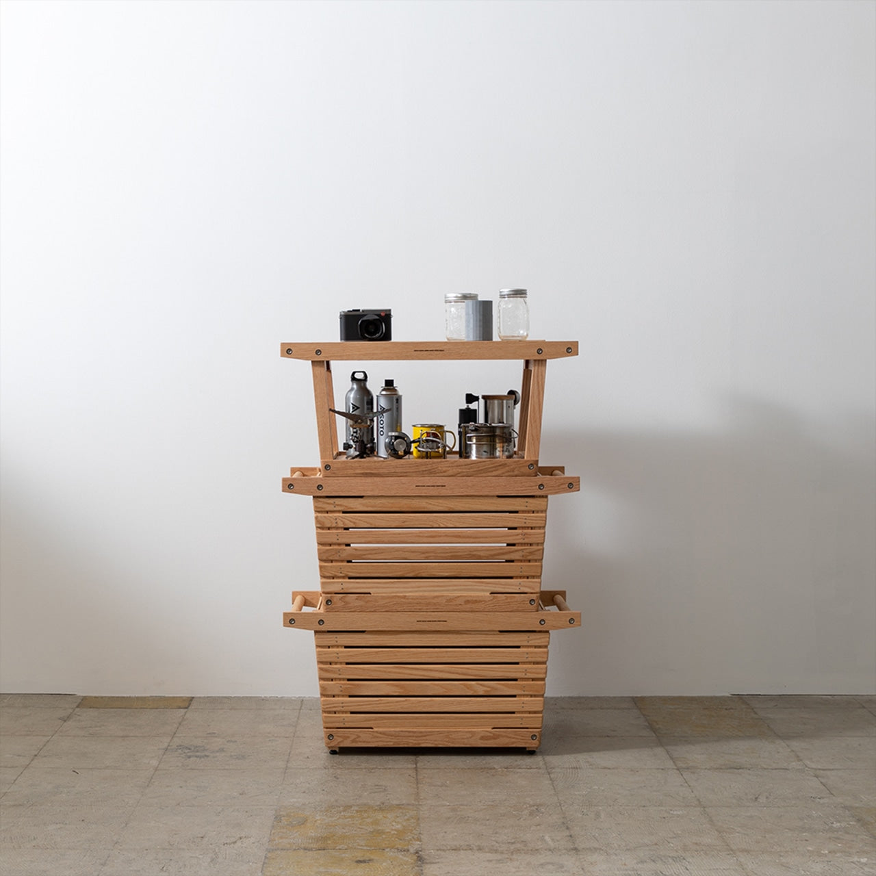 シェルフコンテナ Mオーク