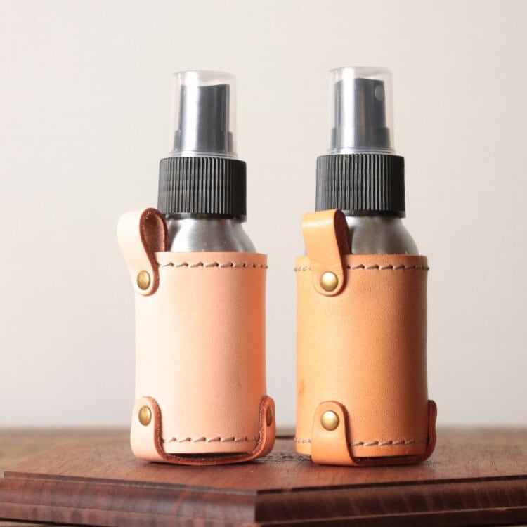 スプレーボトル&ヌメ革ホルダーセット