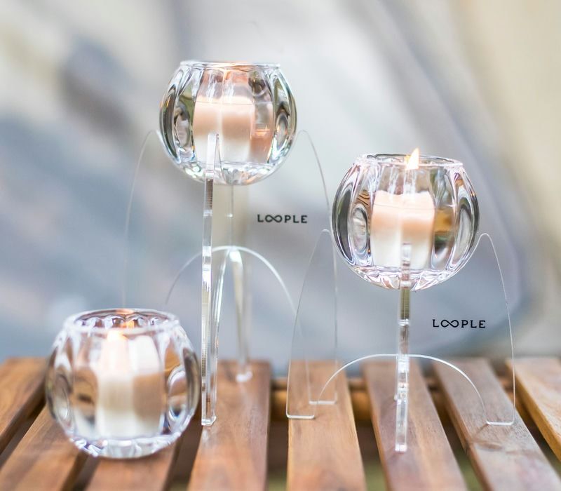 キャンドルグラススタンド「クリア」 S