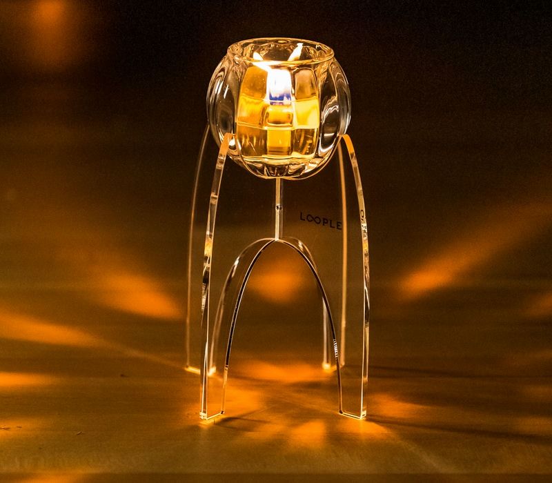 キャンドルグラススタンド「クリア」 L