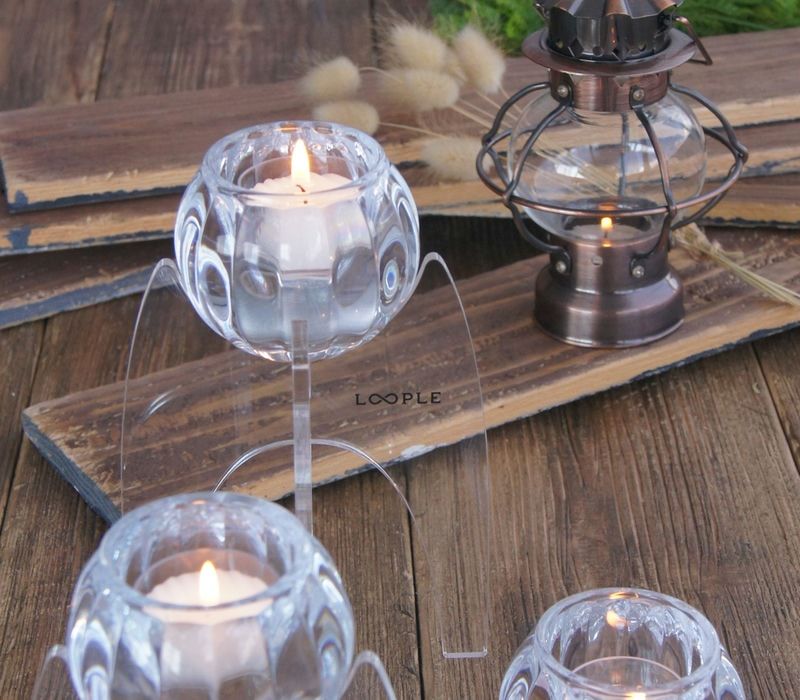 キャンドルグラススタンド「クリア」 L