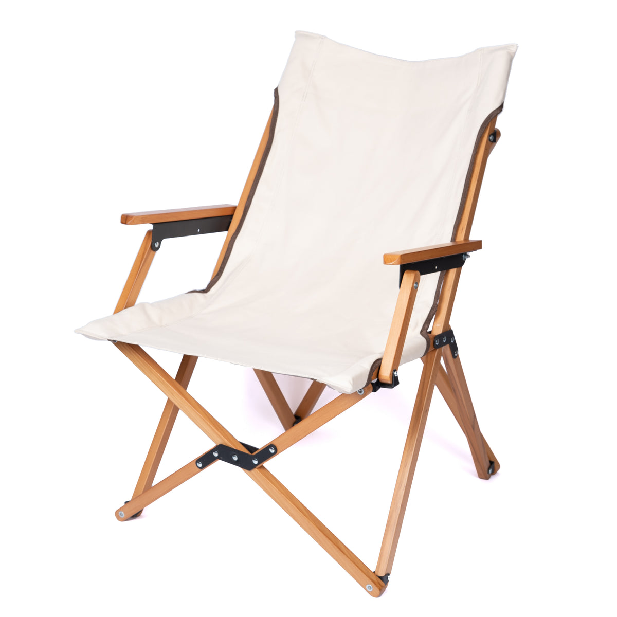 High back chair cotton white