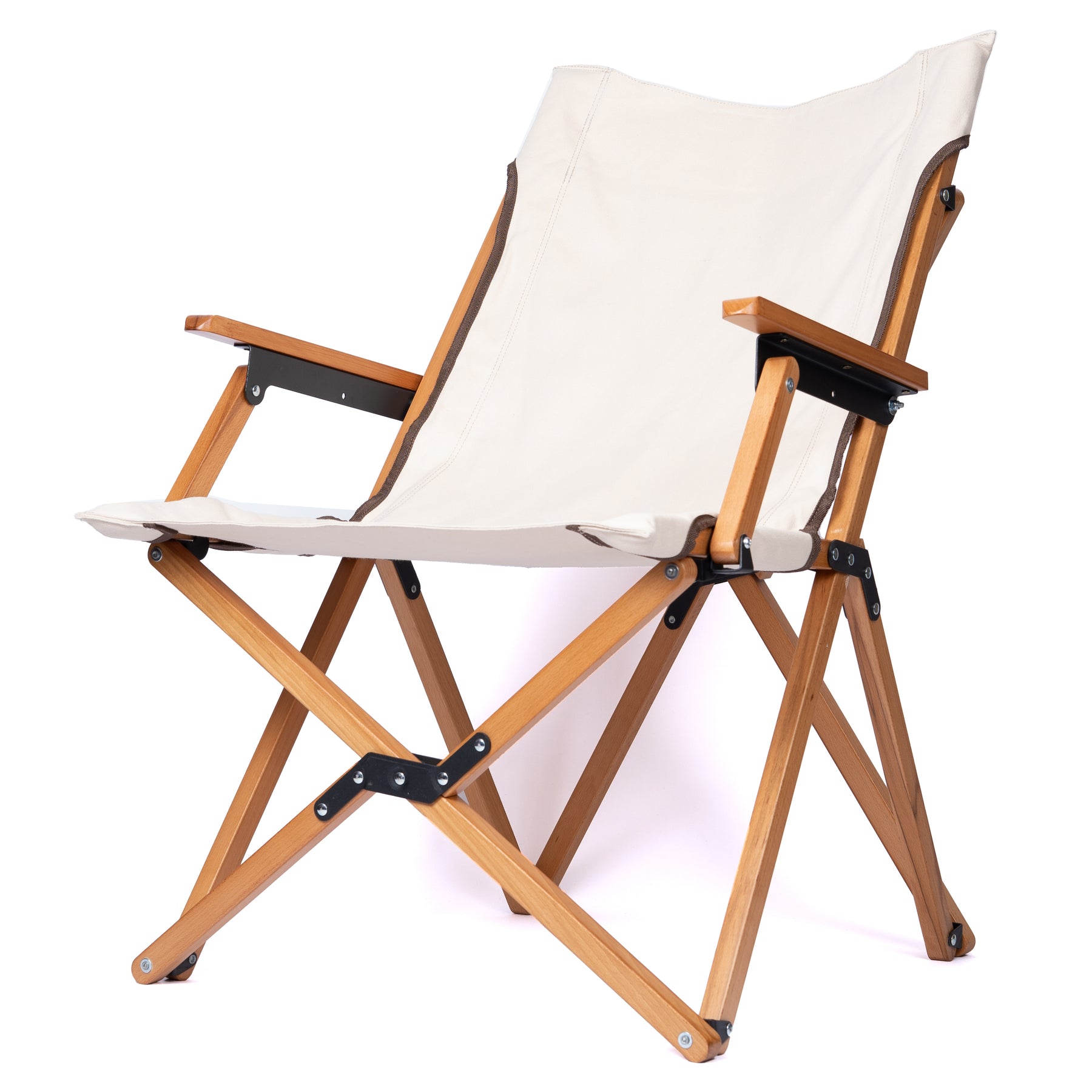 High back chair cotton white