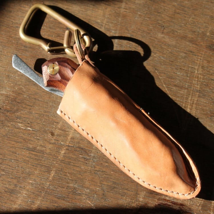 FEDECA 折畳式料理ナイフ用ヌメ革ケース