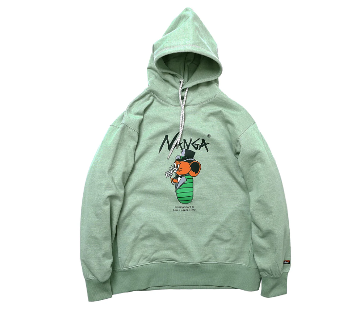 NANGA×Jerry Ukai ECO HYBRID Sleeping Jerry Marquez HOODIE(UNISEX)