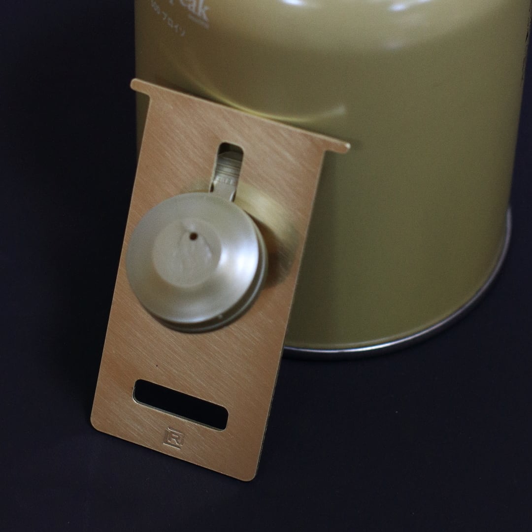 RL Gas Cylinder Holder Brass ver. 2：フラットバーナー用 真鍮製器具栓ホルダー（ロング）