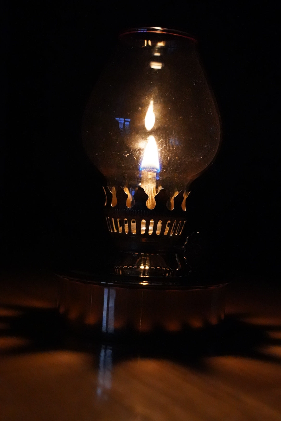 棒芯真鍮ランプ アンバー豆ホヤ