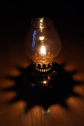 棒芯真鍮ランプ アンバー豆ホヤ