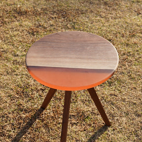 杢境 L size - ブラックウォールナット × アンバーレジン(ハーフクリア) - 三脚用テーブル天板