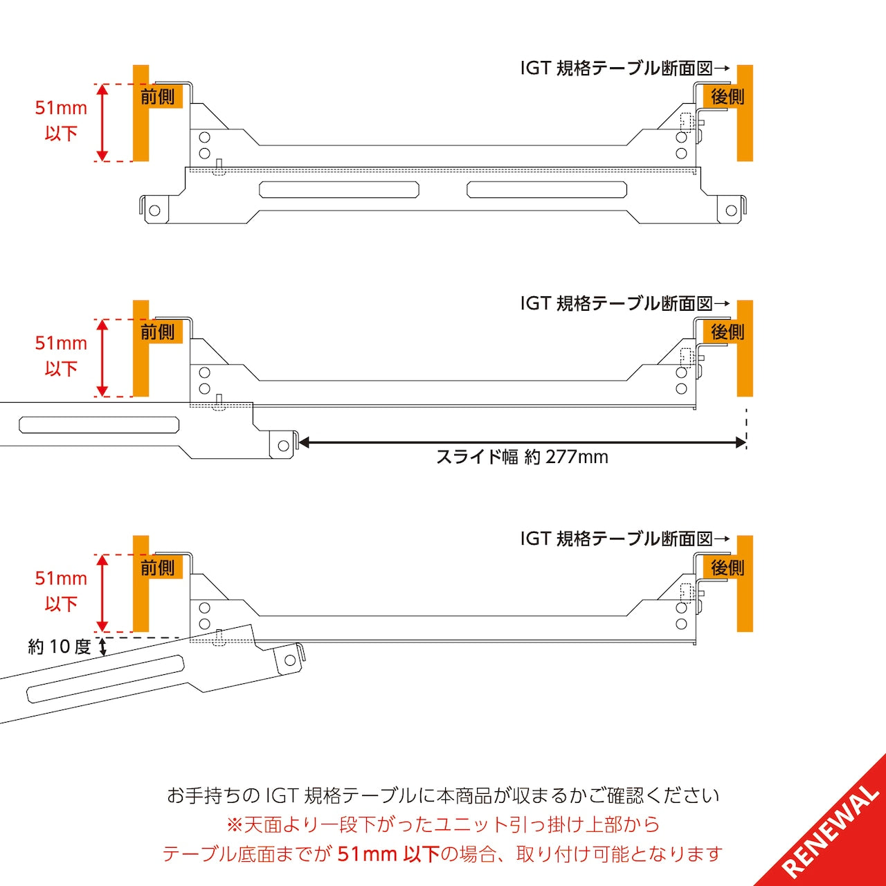 IGT BOXスライドキット（1ユニット）