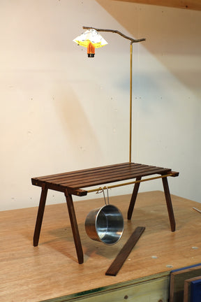 assemble mini table WG ( walnut gold )