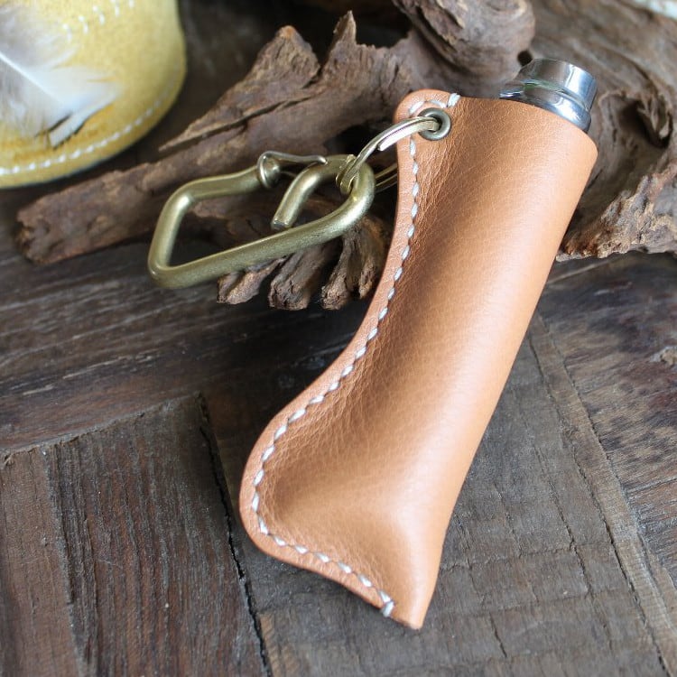 Solid brass carabiner holder