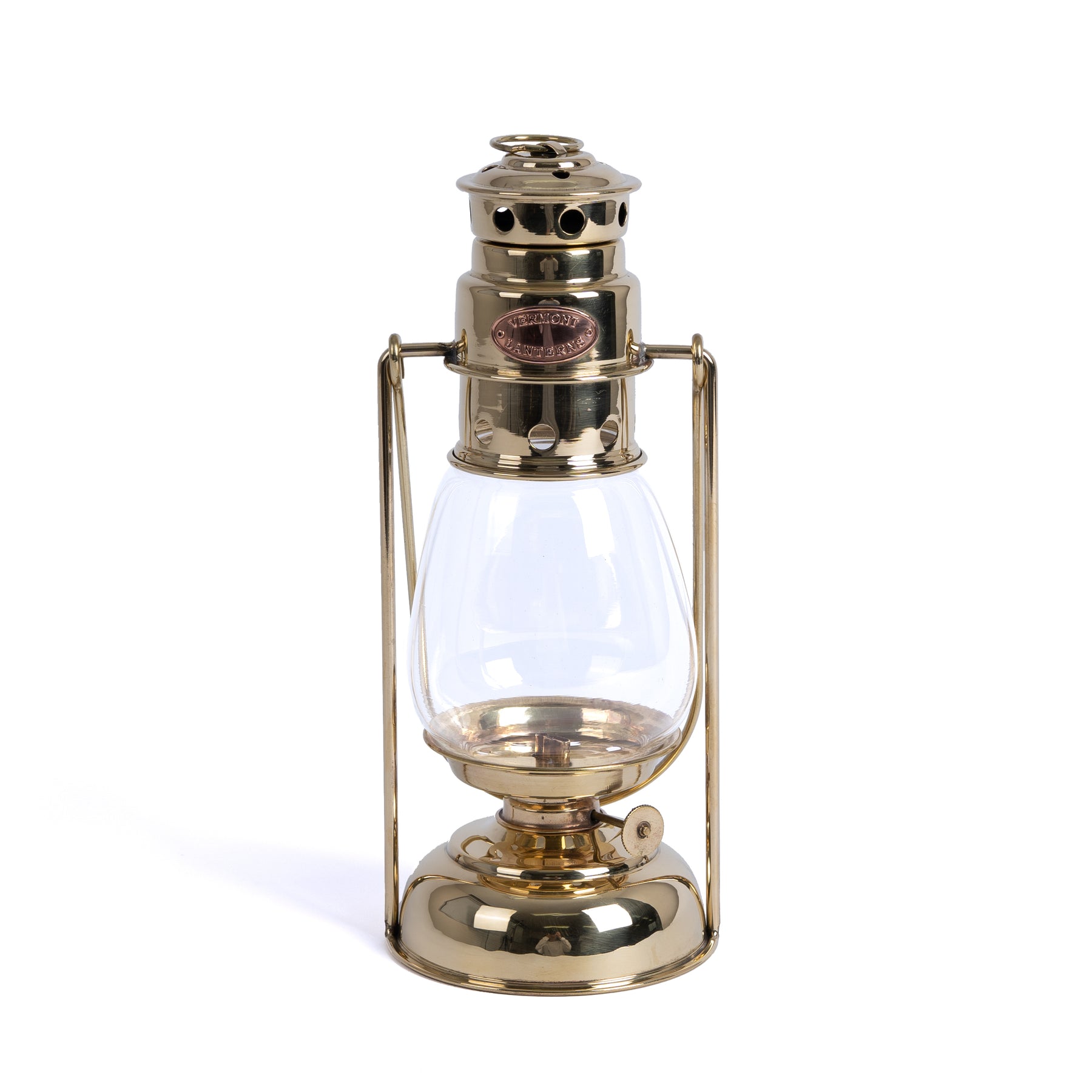Oil Lantern Patio Mini Hurricane (Brass)
