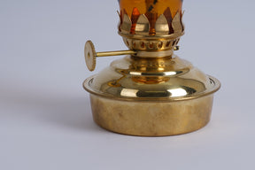 Oil Lamp Mini Amber Glass 6.5" (16.51cm)