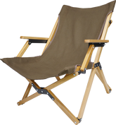 High back chair cotton brown