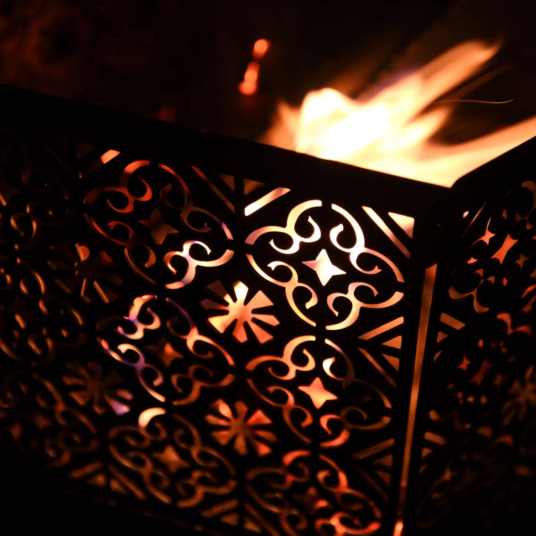 Assembled open fire stand "Rabat" / [black steel]