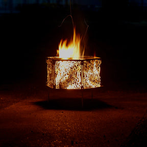 Assembled bonfire stand "Shinobi" / [black steel]
